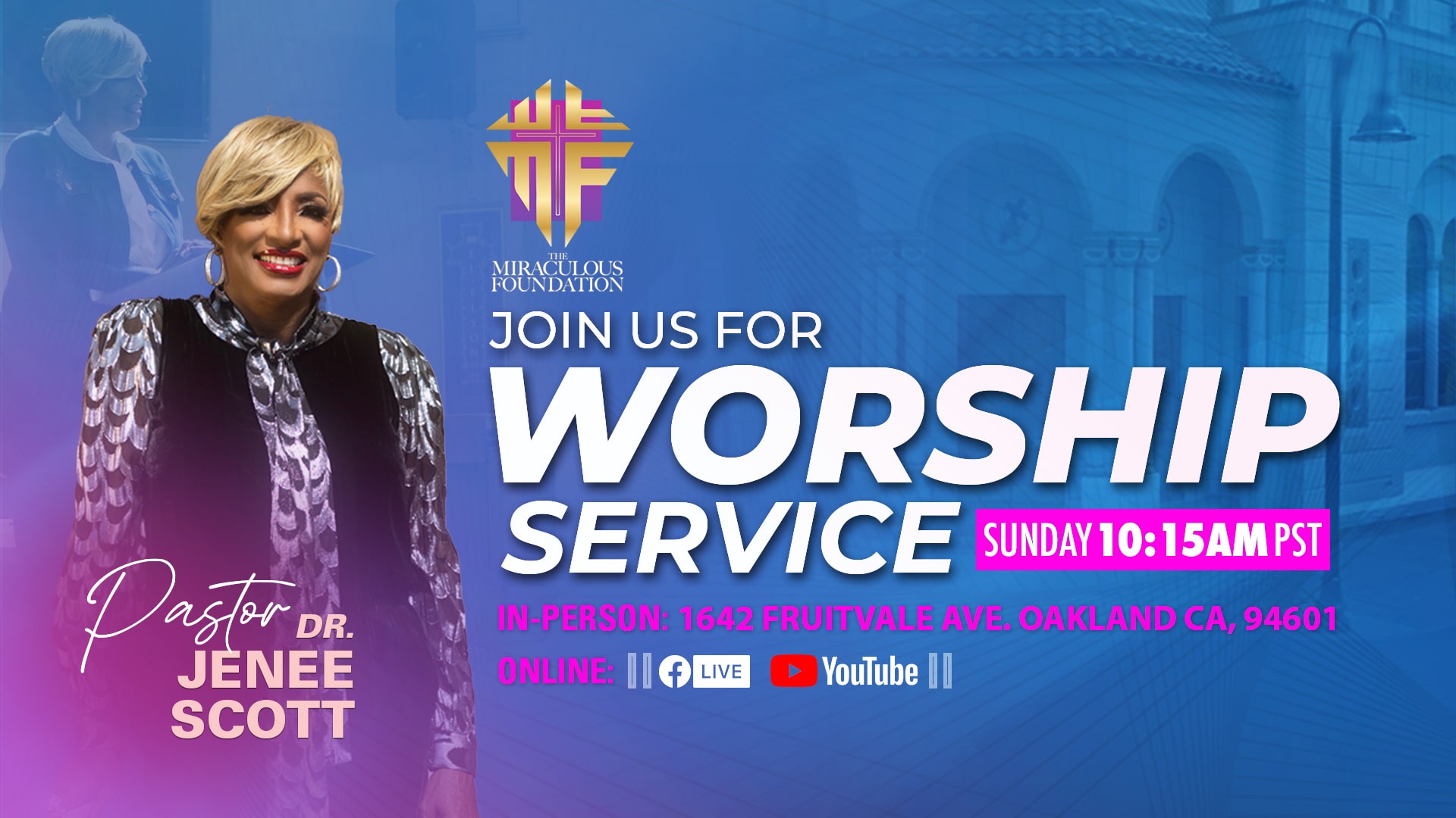 Join Us For Worship Service at 10:15